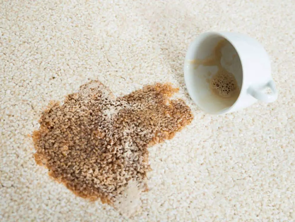 coffee spilled on carpet