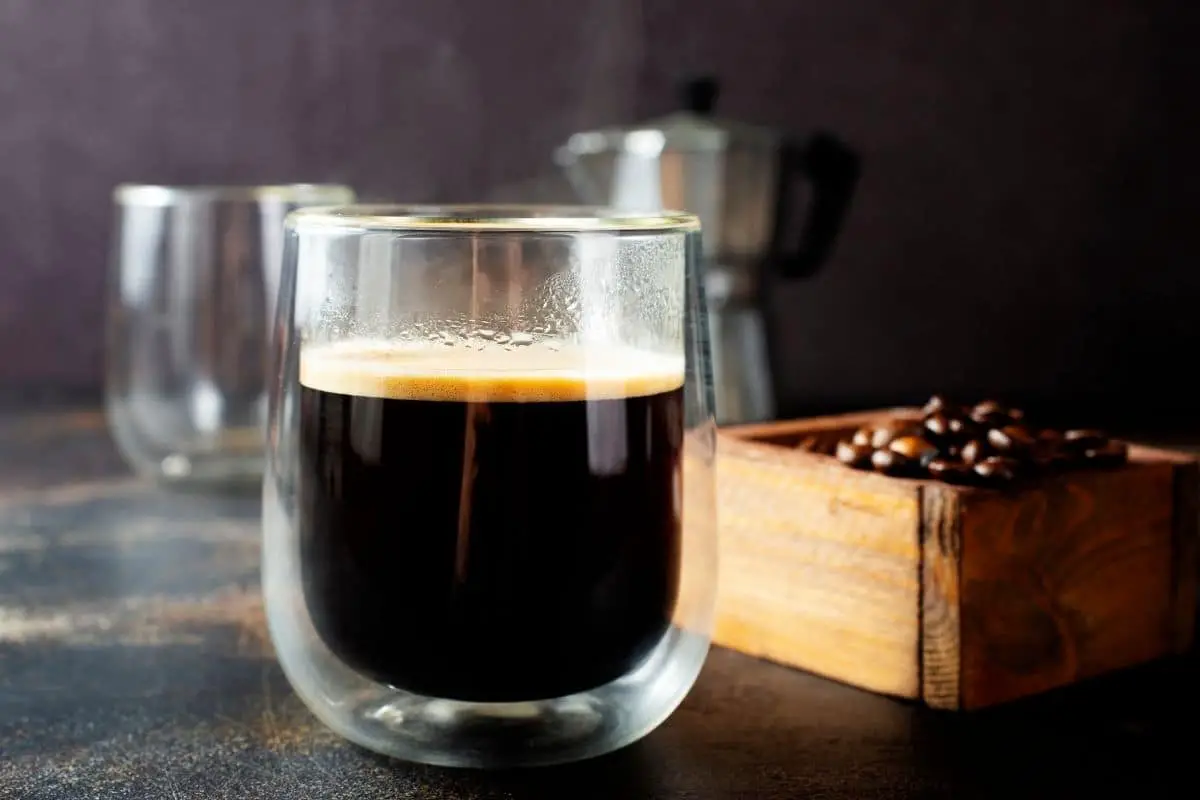 Americano Coffee in a glass