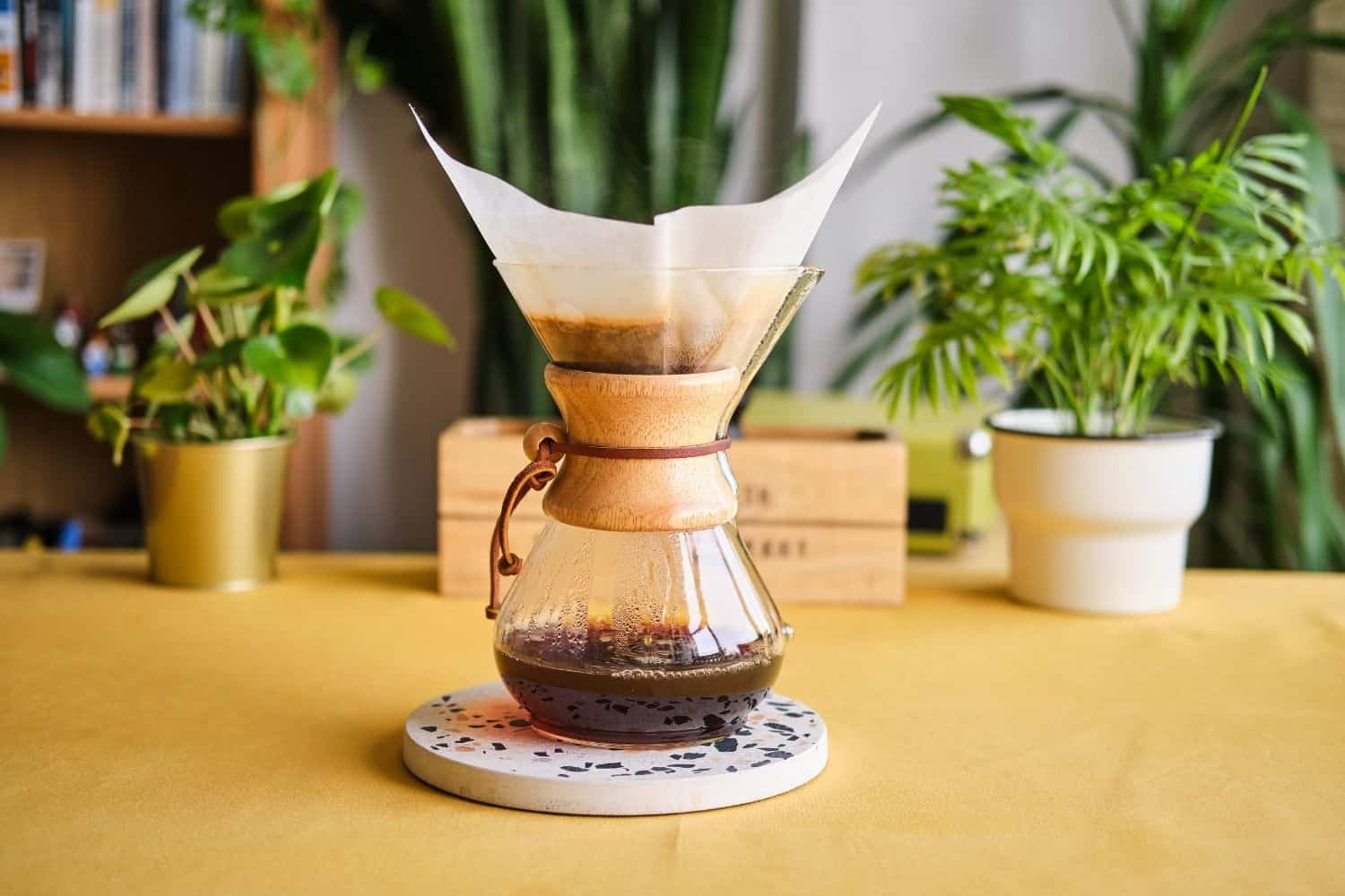 Chemex coffee maker.