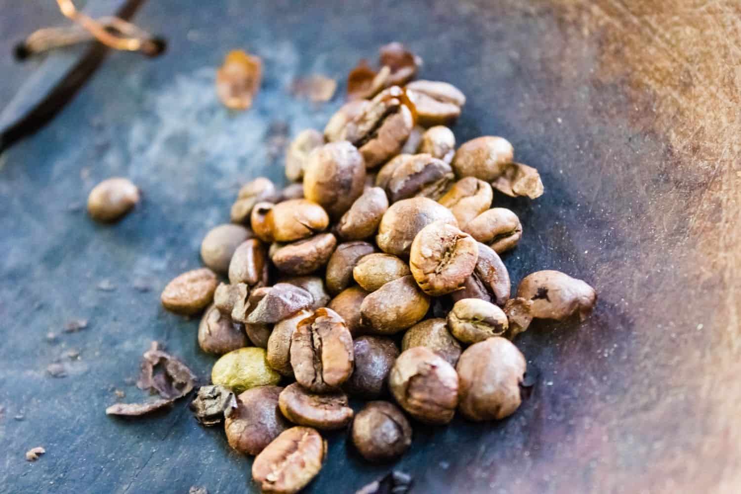 light roast coffee beans.