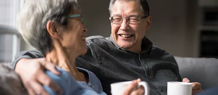 seniors drinking coffee