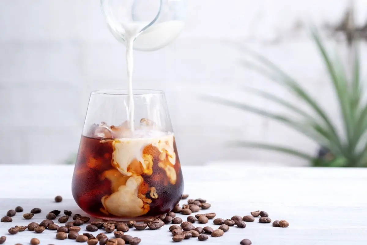 cold brew coffee with milk