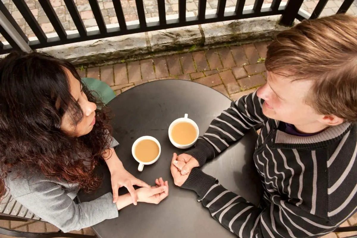 couple out on a coffee date