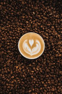 heart latte coffee