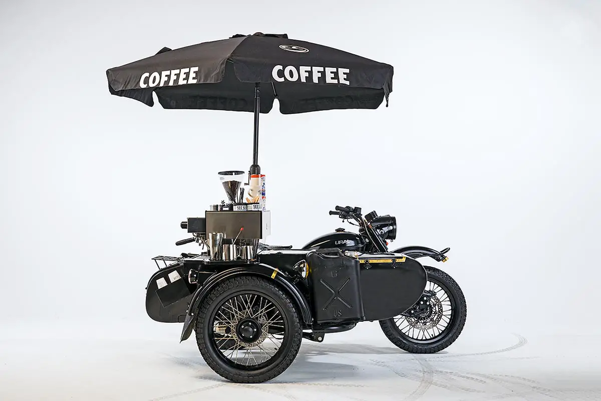 ural motorcycle coffee machine