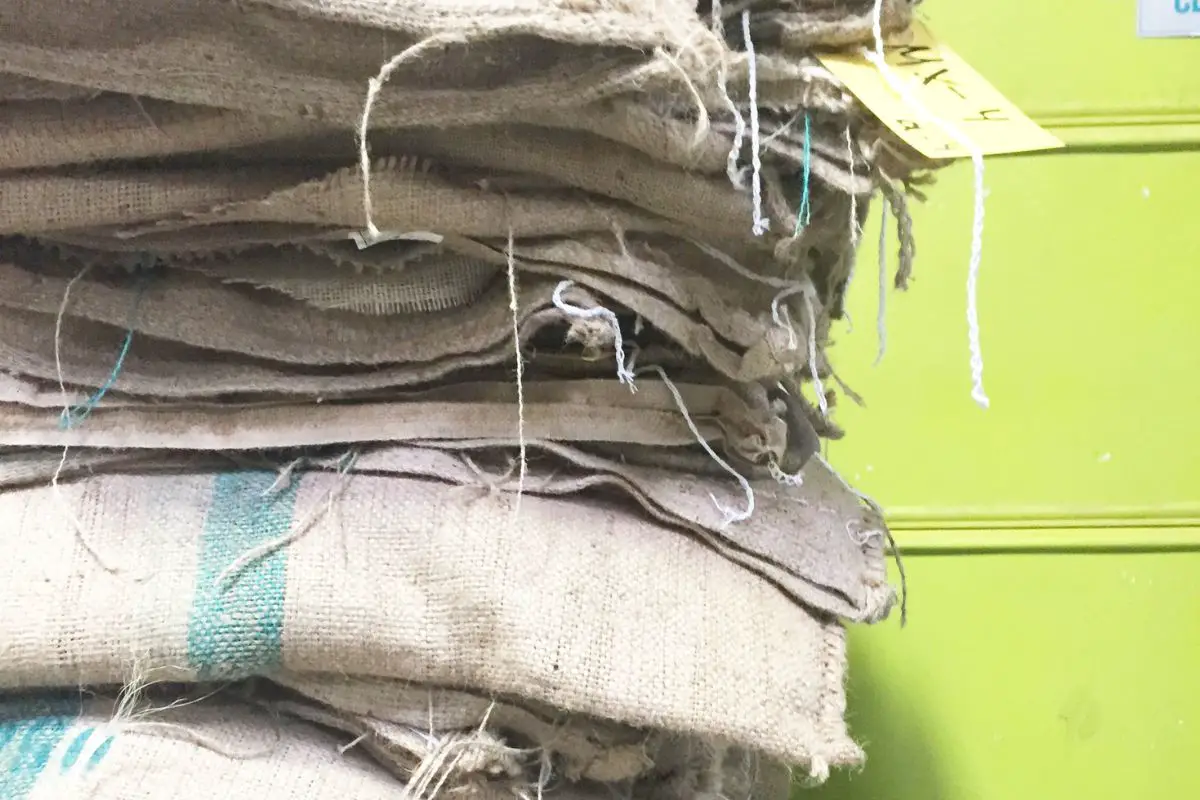 burlap coffee sacks