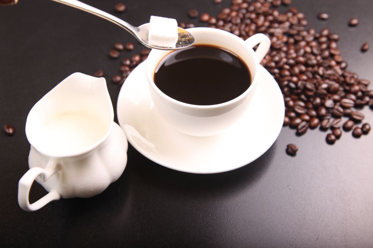 coffee with cream sugar