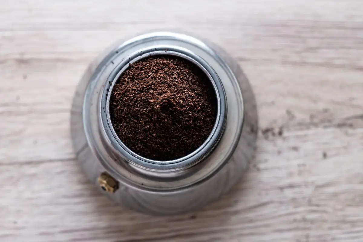 French vanilla coffee grounds