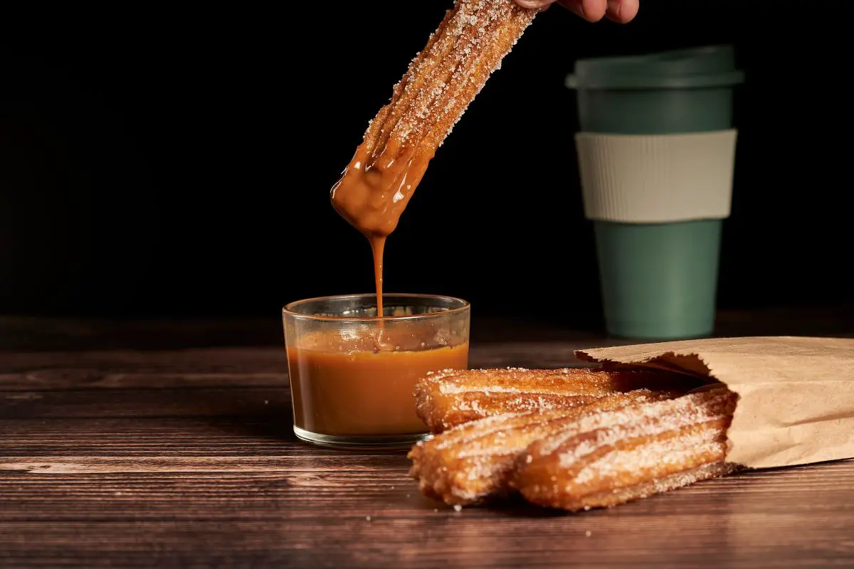 coffee bread or churros Spain breakfast