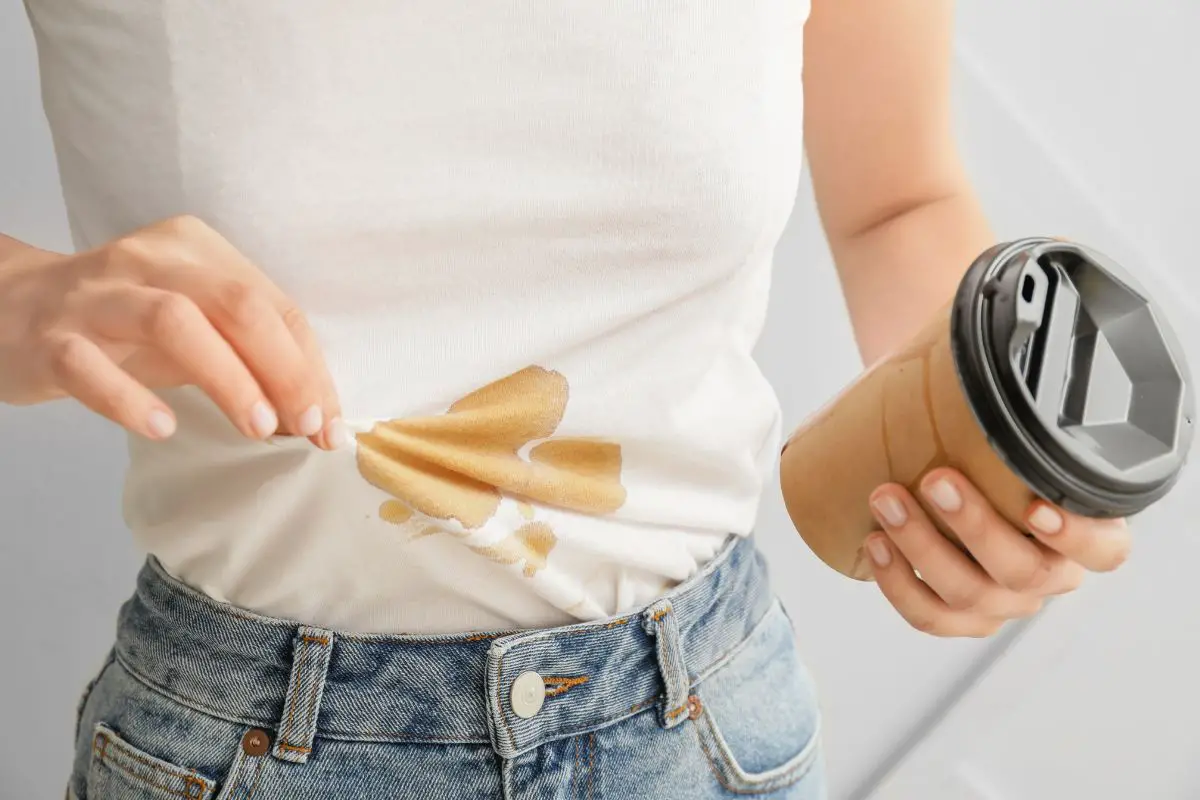 coffee stains white shirt