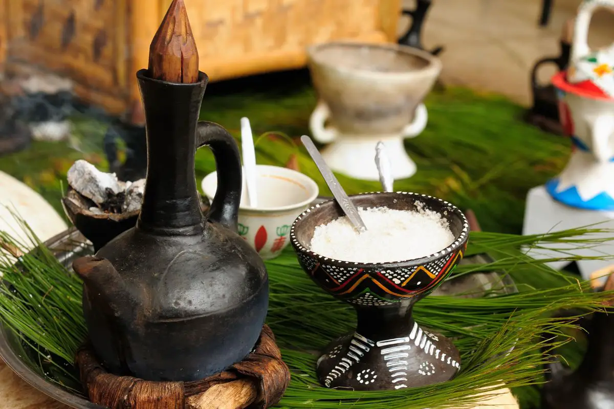 preparation of the coffee ceremony