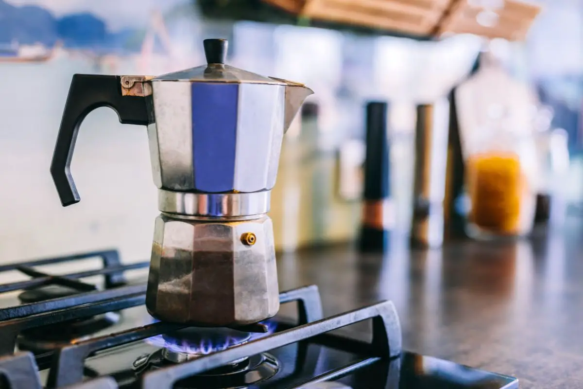 Milk in Stovetop Espresso Maker